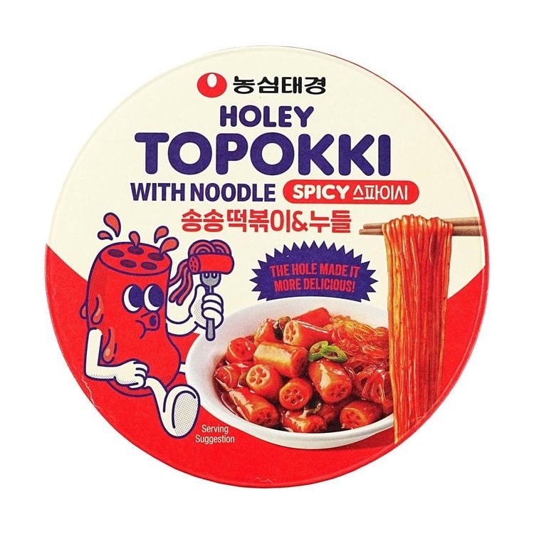 Holey Topokki With Glass Noodle - Spicy Flavor, 4.16 oz | Yami