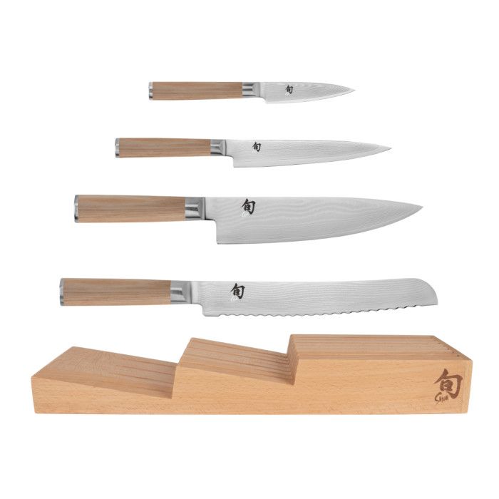 Classic Blonde 5 Pc In-Drawer Set: Paring 3.5", Utility 6", Chef's 8", Bread 9"and 7-Slot In-Drawer Tray.