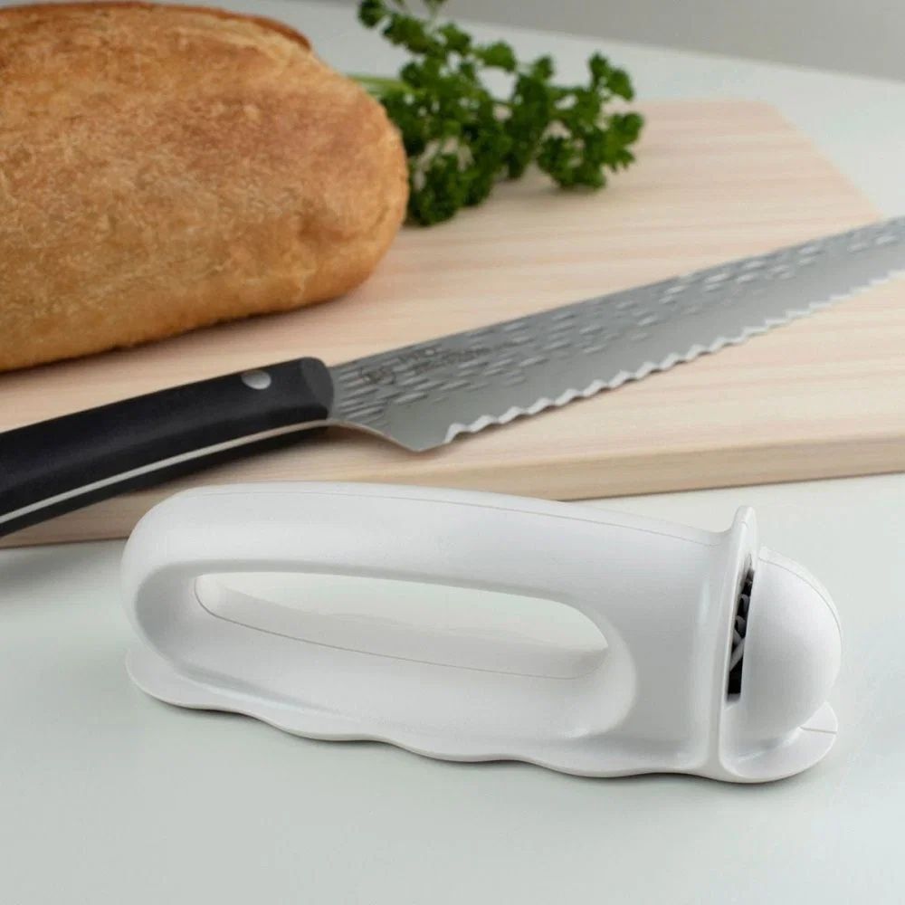 Pull Through Serrated Knife Sharpener (White)