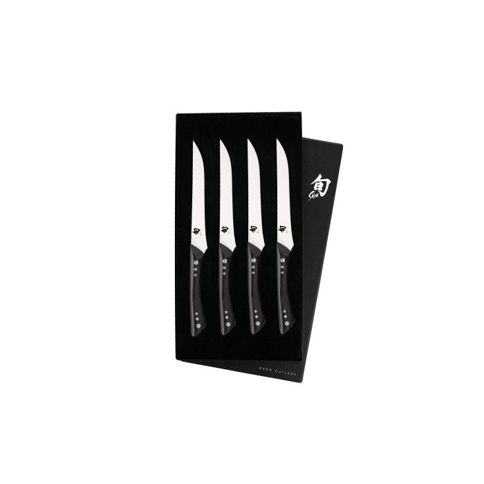 Shima 4pc Steak Set: Four, 5" steak knives in a boxed set.
