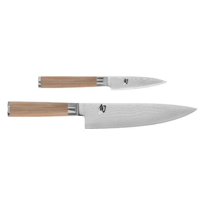 Classic Blonde 2 Pc Starter Set: Paring 3.5" and Chef's 8", in a boxed set.