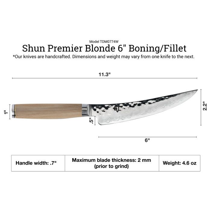 Premier Blonde Boning/Fillet 6"