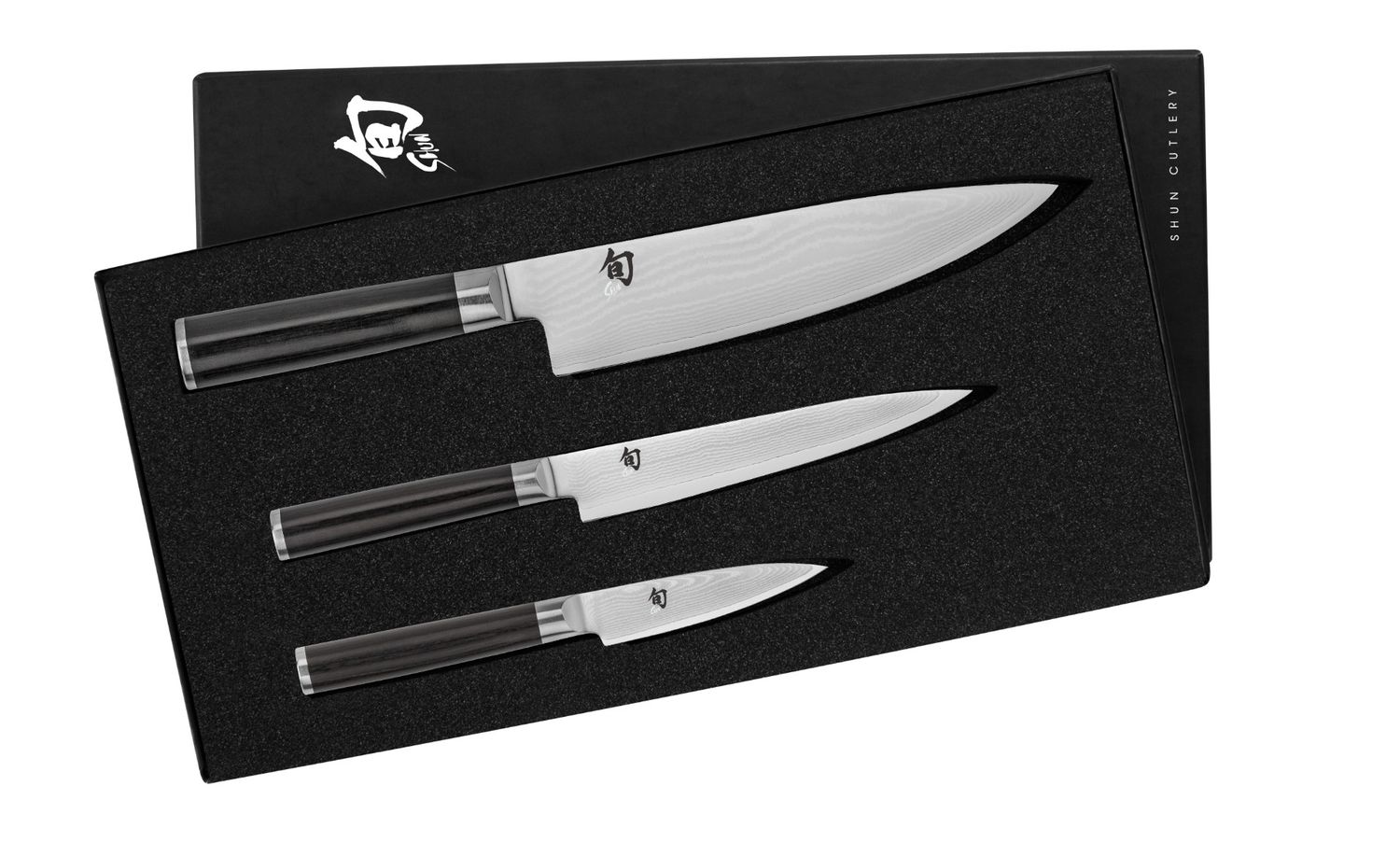Classic 3 Pc Starter Set: Paring 3.5", Utility 6", Chef's 8", in a boxed set.