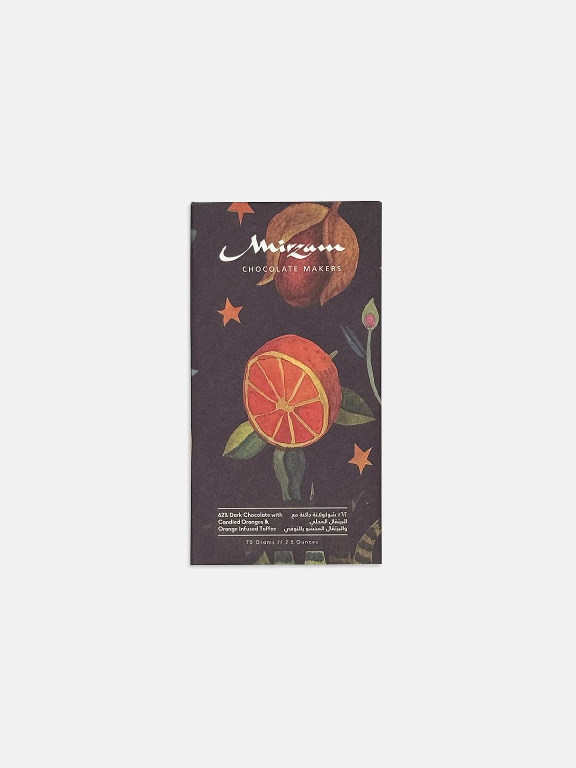 Mirzam 62% Candied Oranges &amp; Orange Infused Toffee, 70g | A Priori