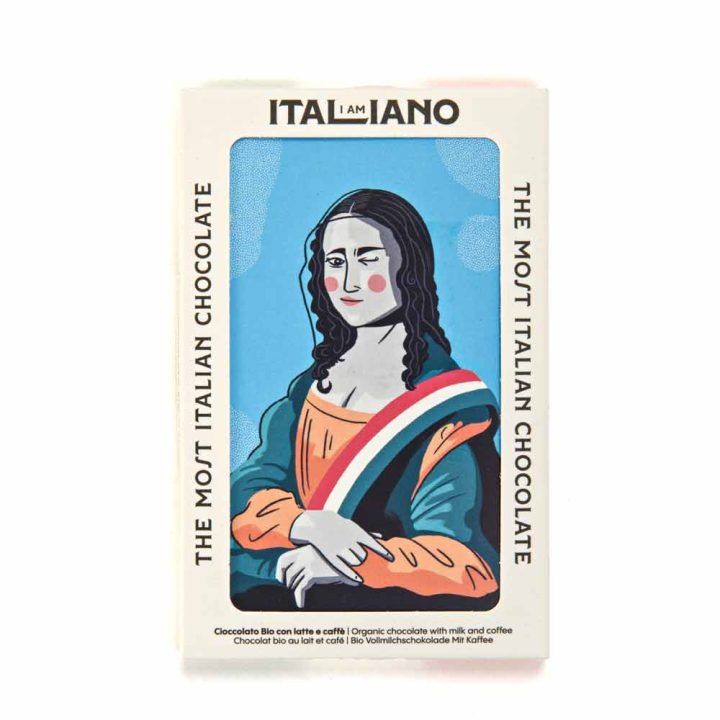 I Am Italiano Organic Milk and Coffee Chocolate (Mona Lisa), 50g | A Priori