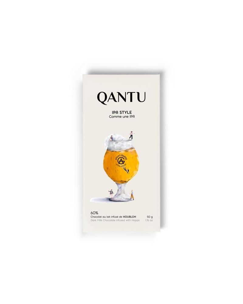 Qantu "IPA Style",  Dark Milk Chocolate Infused With Hops, 50g | A Priori