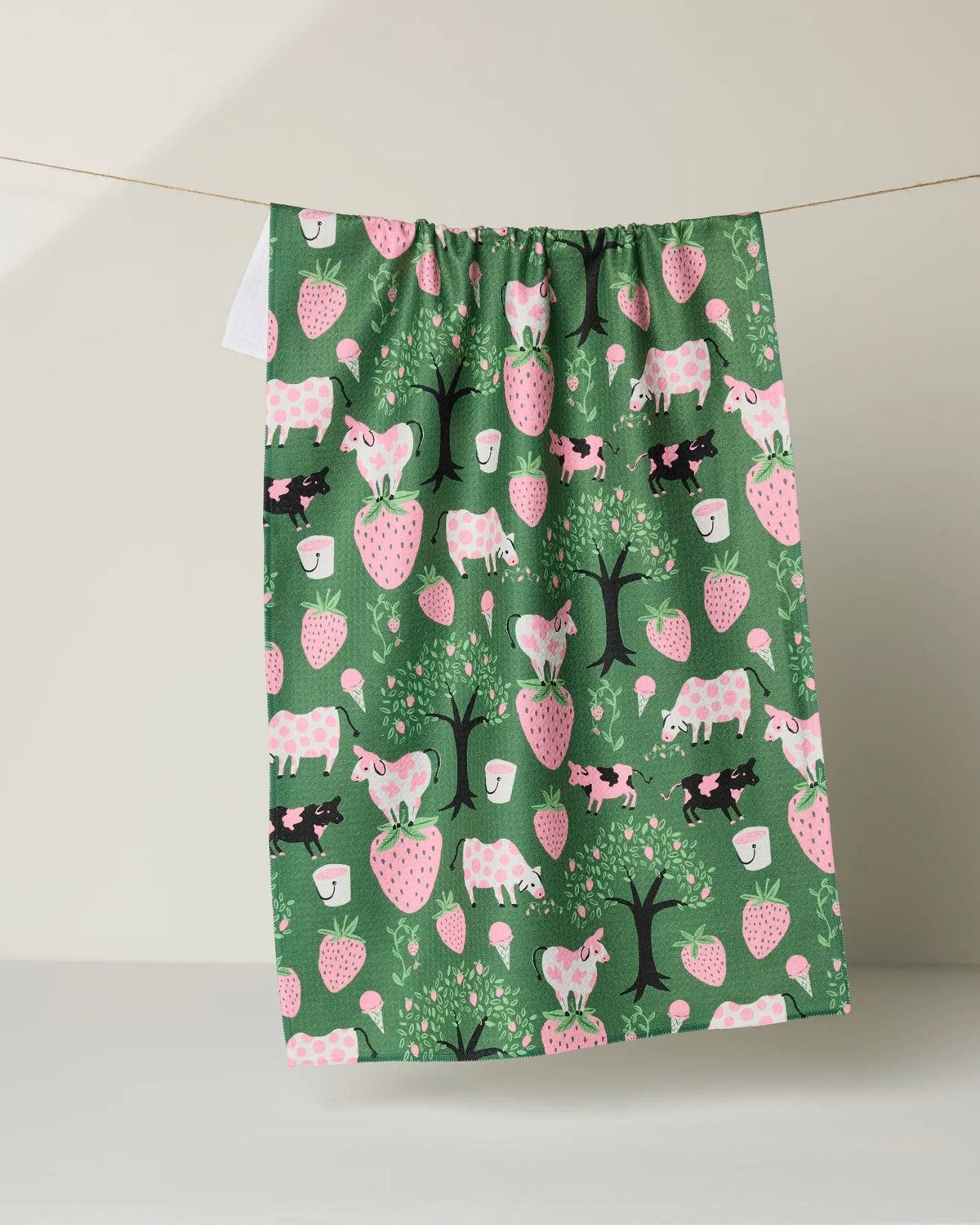 Strawberry Cows Tea Towel | Geometry