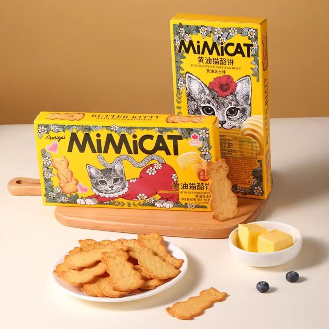 MiMiCAT Butter &amp; Cheese Cookies 80g (China) | Global Bite