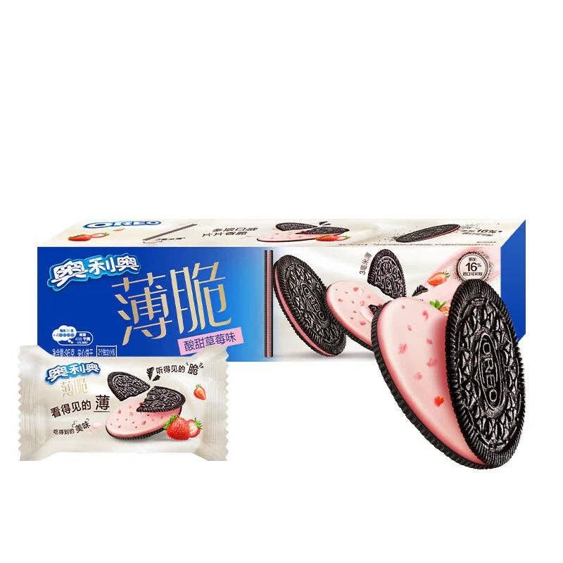 Oreo Thin Biscuit Sour Strawberry 95g (China) | Global Bite