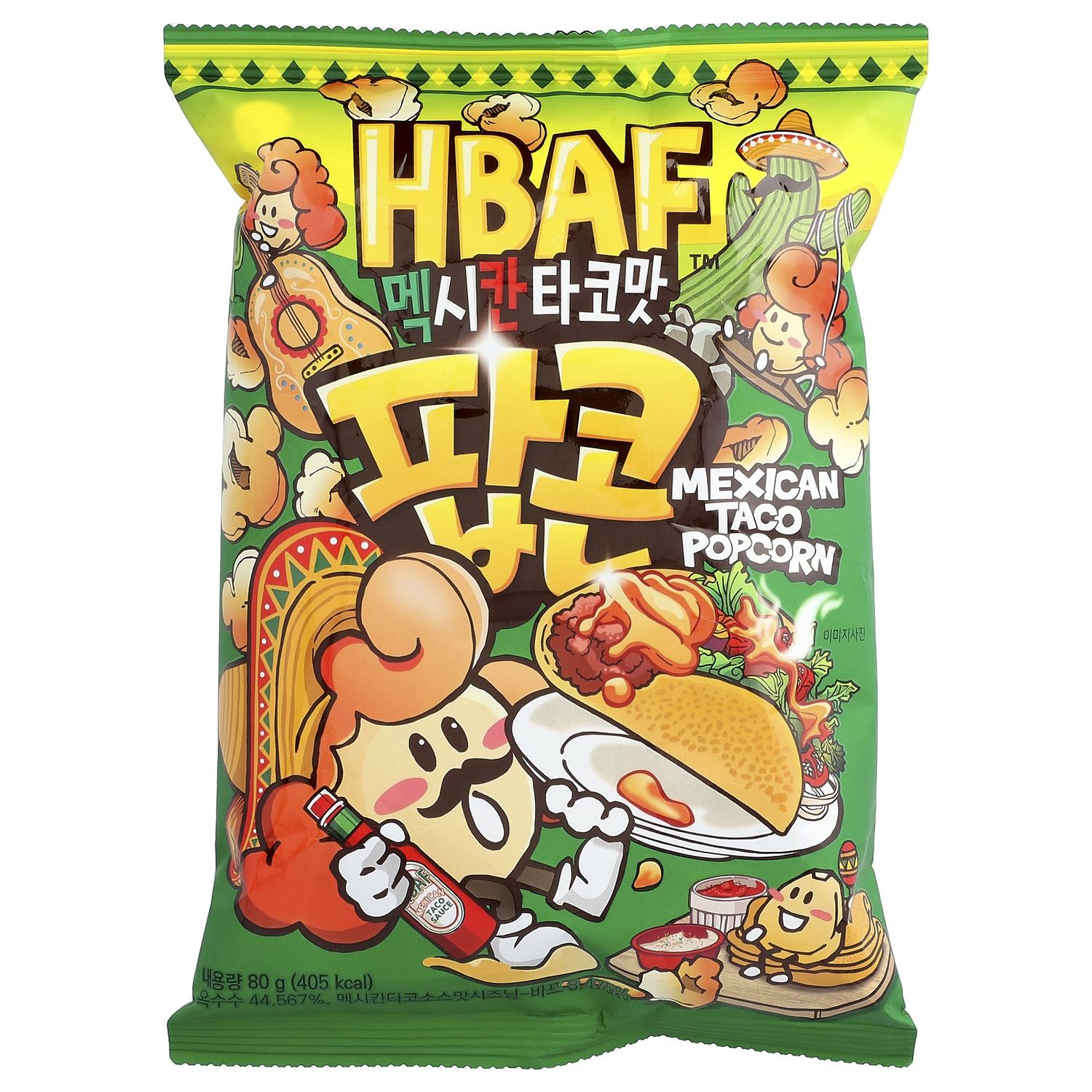 HBAF- Mexican Taco Popcorn 80g (Korea) | Global Bite