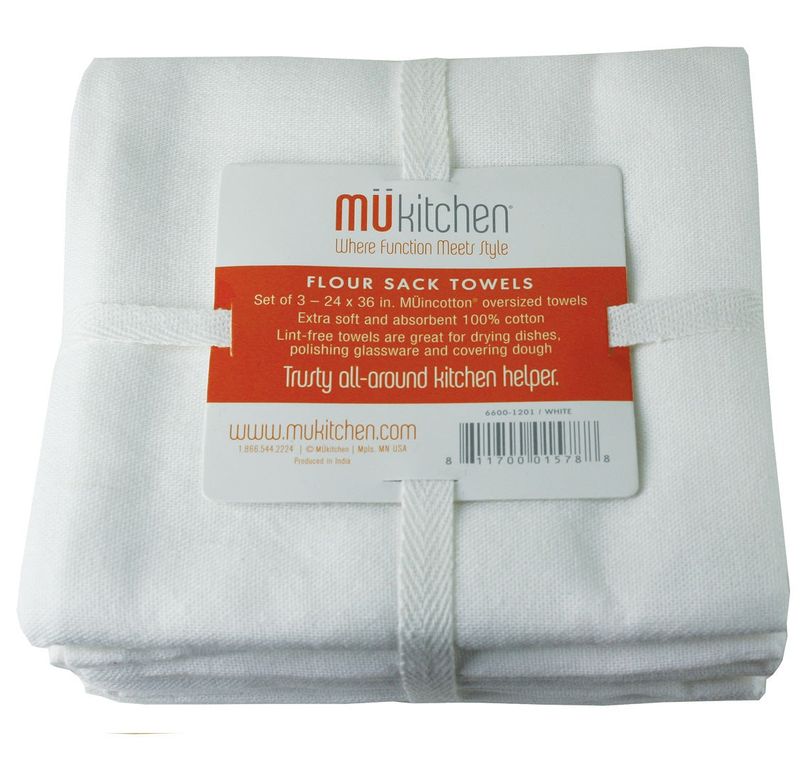 Flour Sack Dish Towel Set/3 - White | MU Kitchen