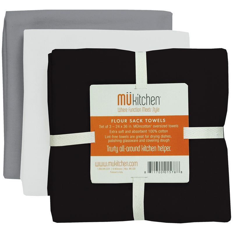 Flour Sack Dish Towel Set/3 - Chalkboard | MU Kitchen