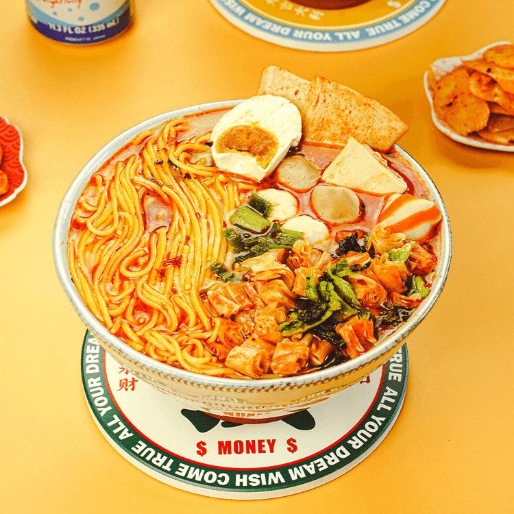 Spicy Mala Traditional Dongbei Hot Pot, Malatang - with Fish Balls, 15 oz