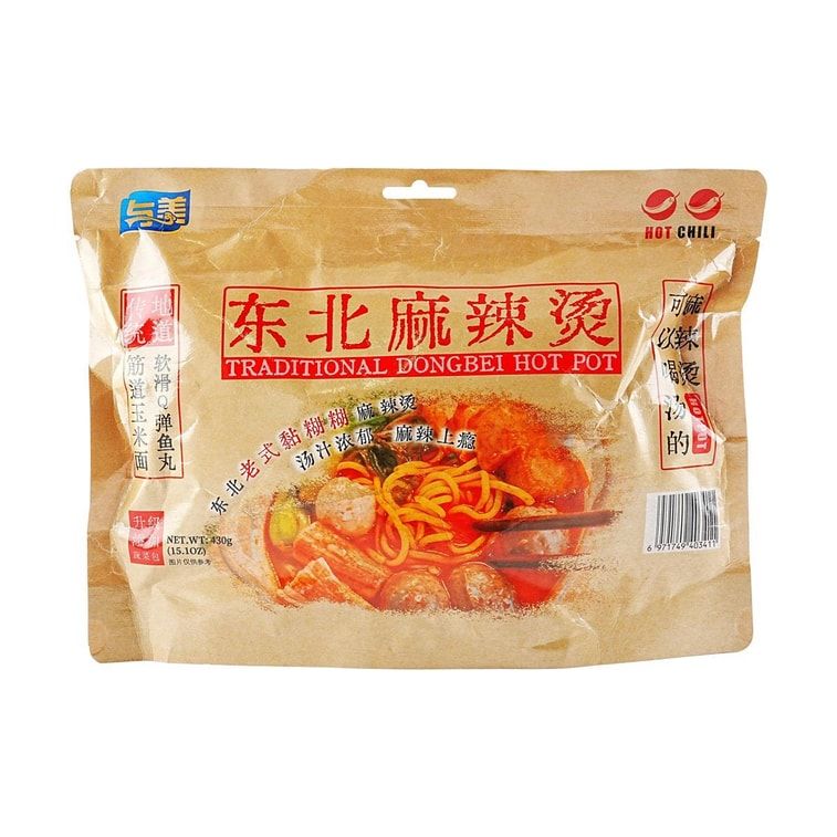 Spicy Mala Traditional Dongbei Hot Pot,Malatang - with Fish Balls,15 oz