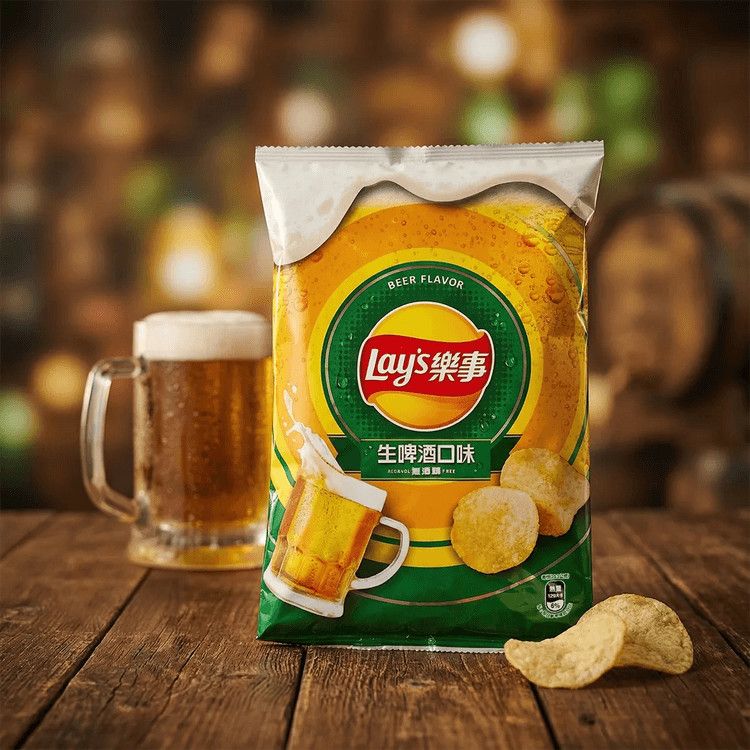 Potato Chips, Beer Flavor (Alcohol-Free), 2.47 oz