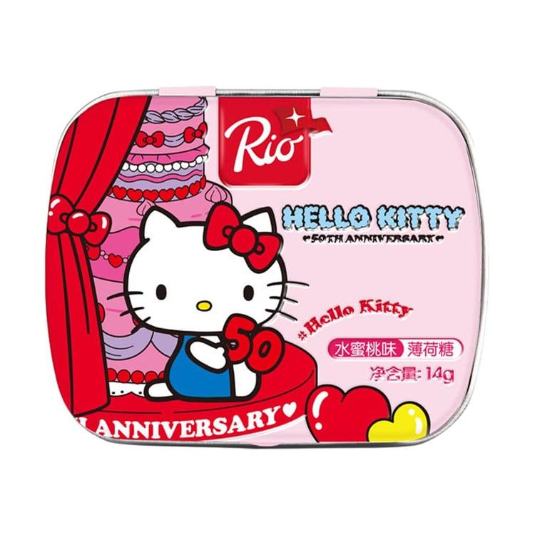 Sanrio Hello Kitty Peach Mint Candy Sugar Free, 0.49 oz