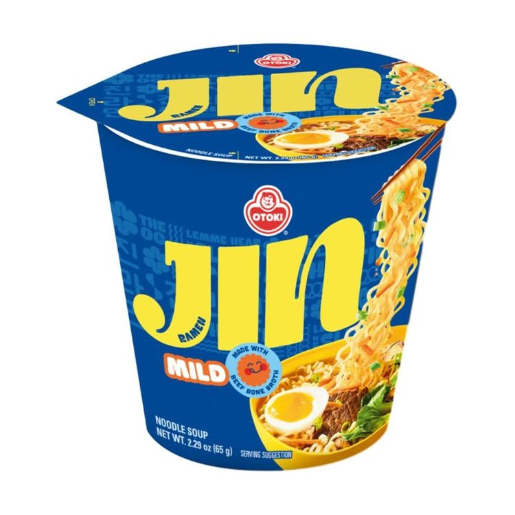 Jin Ramen - Korean Style Instant Cup Noodles, Mild Flavor, 2.29 oz