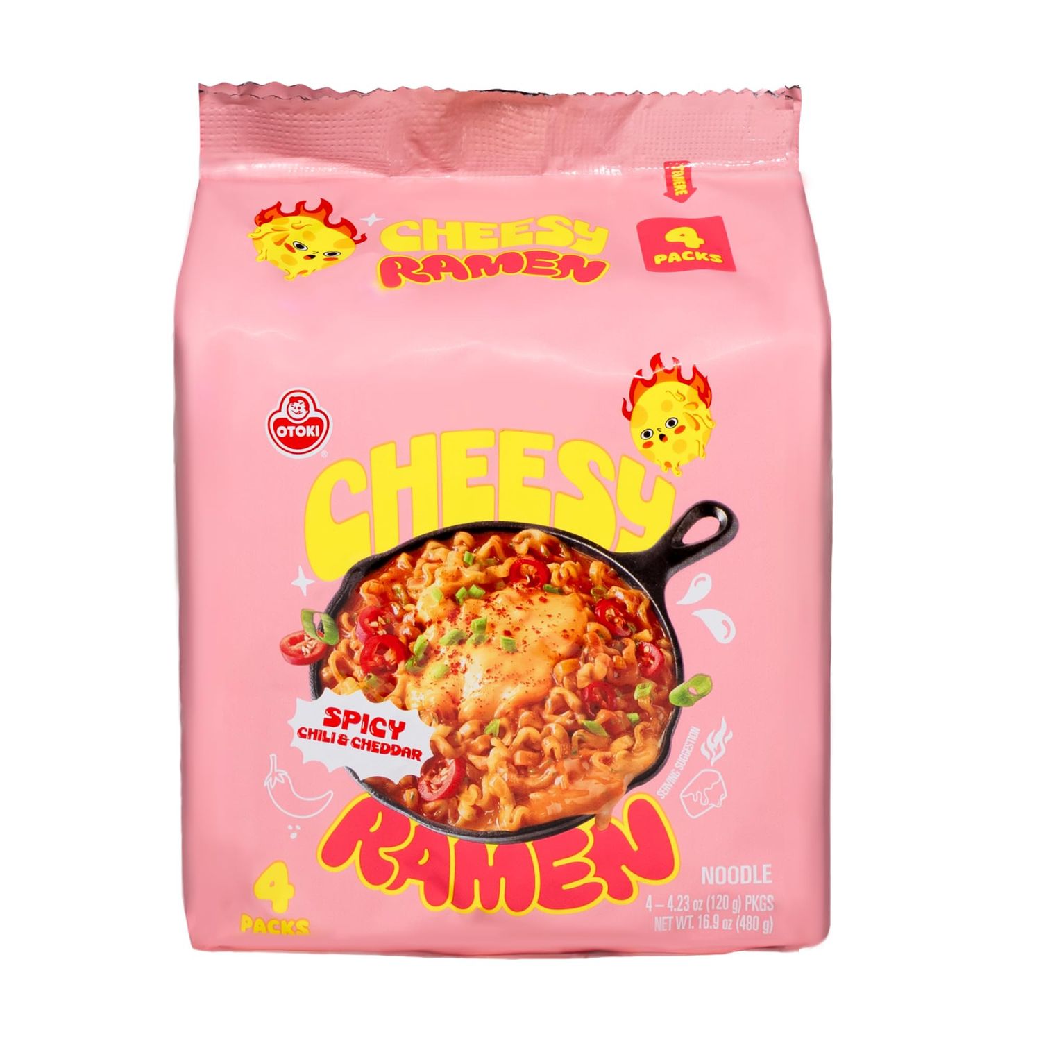 Cheesy Ramen Spicy Chili &amp; Cheddar Flavor,4.23 oz