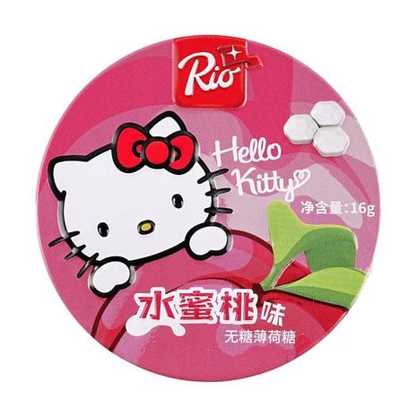 Peach Flavor Mint Candy (Round Box), 0.56 oz