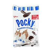 Pocky Cookies &amp; Cream Covered Biscuits Sticks, Family Pack, 5.4 oz