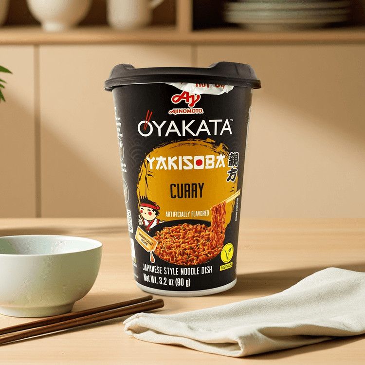 Instant Noodles Yakisoba Oyakata Ramen Japan Curry, 3.2 oz