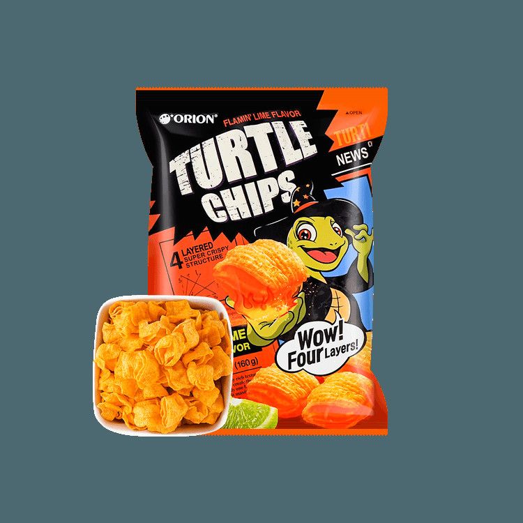 Turtle Chip Flamin' Lime Flavor, 5.64 oz
