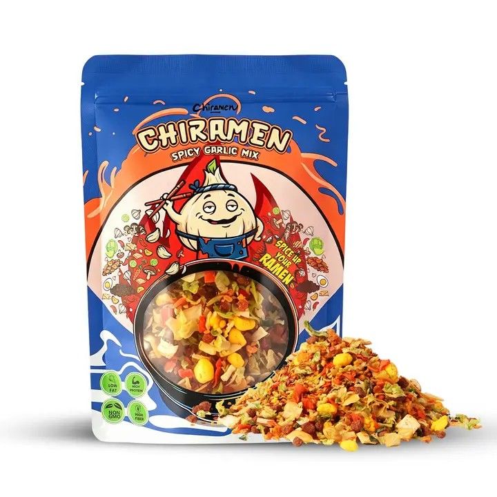 Chiramen Veggie Mix Ramen Toppings, Dehydrated Vegetables with Cabbage, Spinach, Chive, Carrot, Corn, Greenpea and Shitake Mushrooms, Perfect for Cup Noodles, Salad and Vegetables Soup