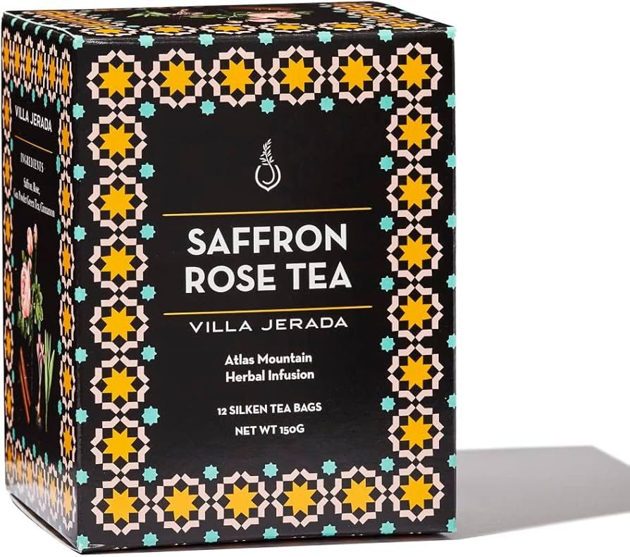 Saffron Rose Green Tea - (150g) 12 tea bags | Villa Jerada