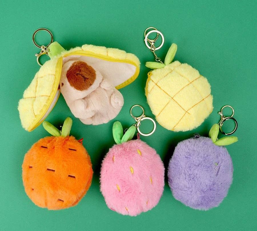 Fruit Zipper Capybara Plush Keyring (Random) | K-Wonderland