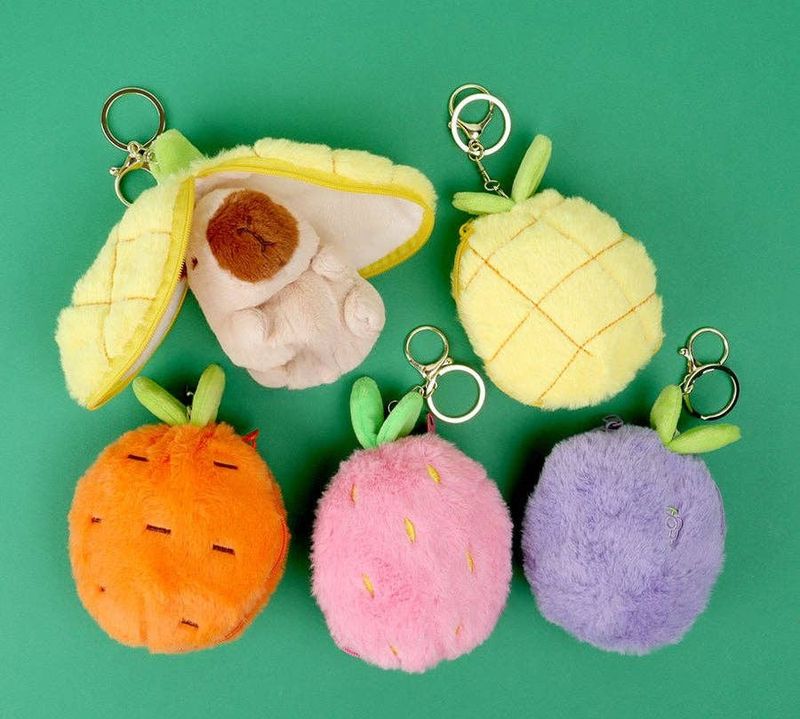 Fruit Zipper Capybara Plush Keyring (Random) | K-Wonderland