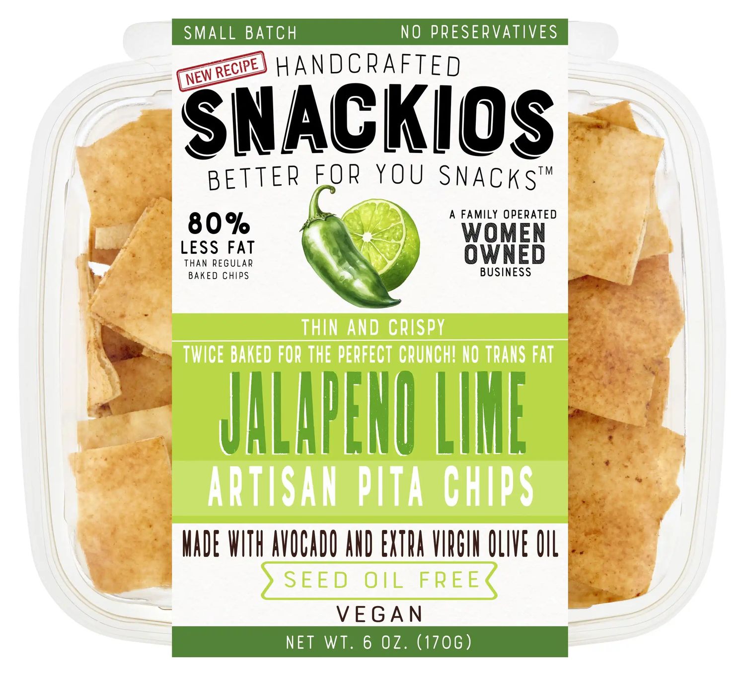 Snackios Jalapeno Lime Pita Chips | Snackios