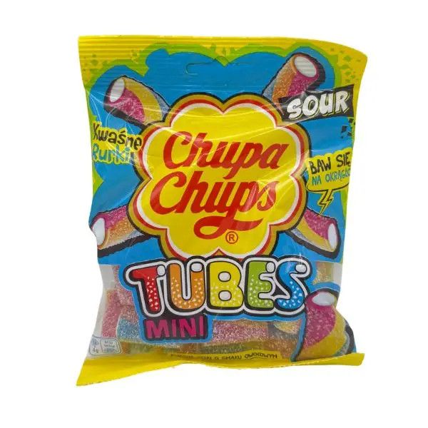 Limited Import - Chupa Chups Mini Sour Tubes, 90g Bag