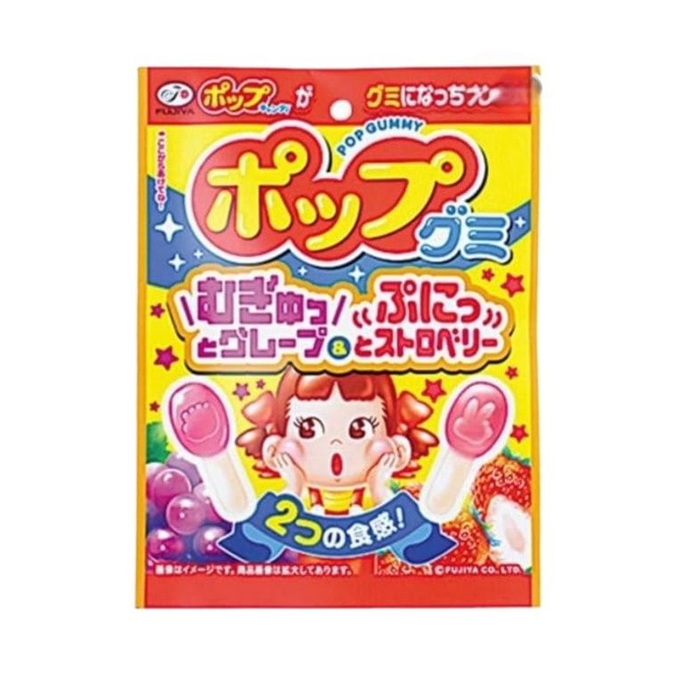 Double the texture, two flavors of fruit gummies, 54g