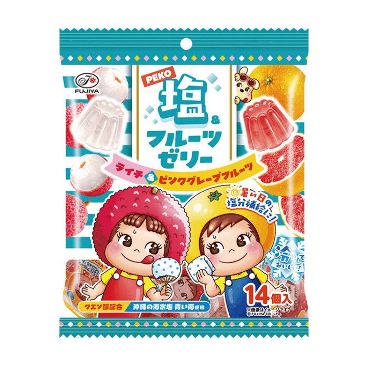 Lychee x Grapefruit Sea Salt Fruit Jelly, 14pcs