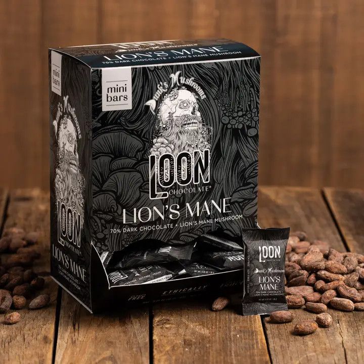 Lion’s Mane Dark Chocolate Mini Bars