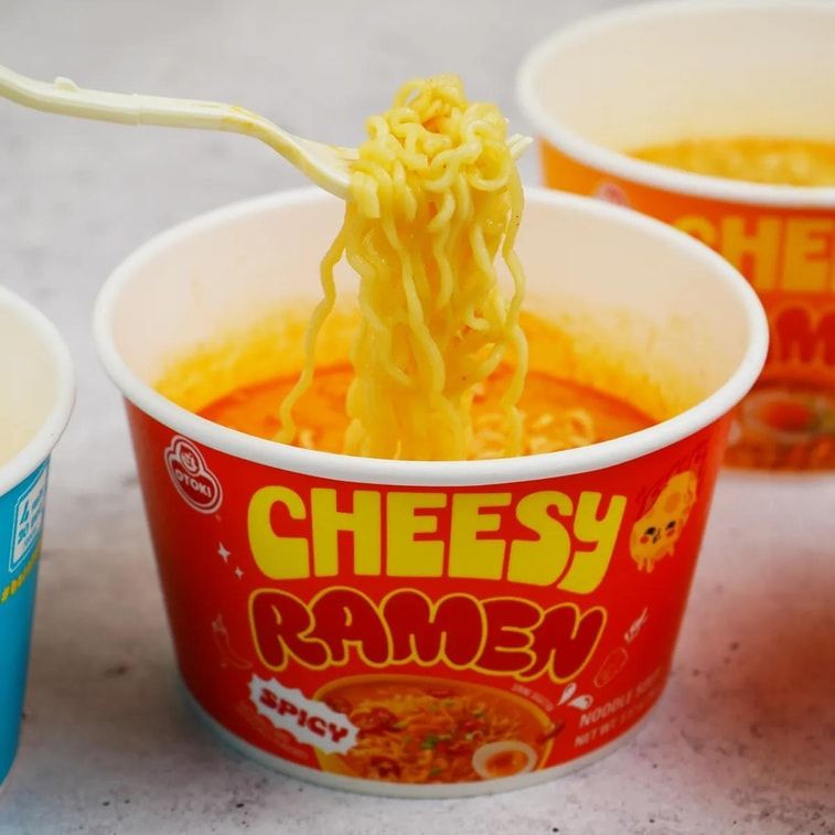 Cheesy Ramen Spicy Flavor, Bowl, 3.17 oz