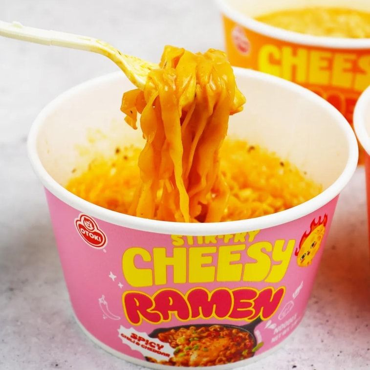 Cheesy Ramen Spicy Chili &amp; Cheddar Flavor, Bowl, 3.88 oz