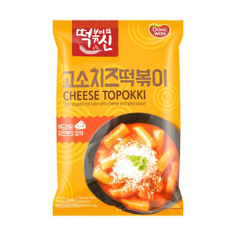 Instant Tteokbokki Korean Rice Cake Cheese Flavor,8.46 oz