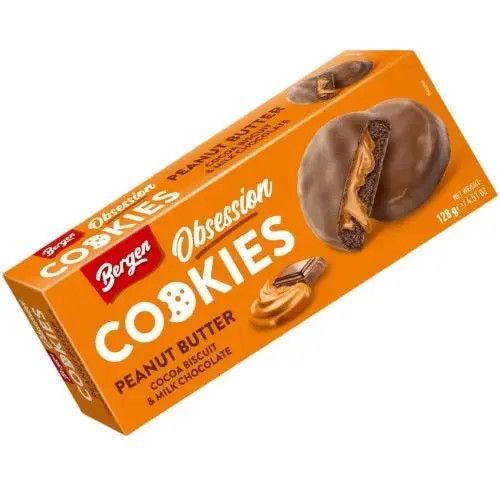 Bergen Cookies - Peanut Butter &amp; Milk Choco 128g (Europe)