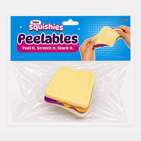 Taba Squishies® Peelables Deluxe Premium Silicone Fidget Toy (1pc) PB&amp;J Sandwich
