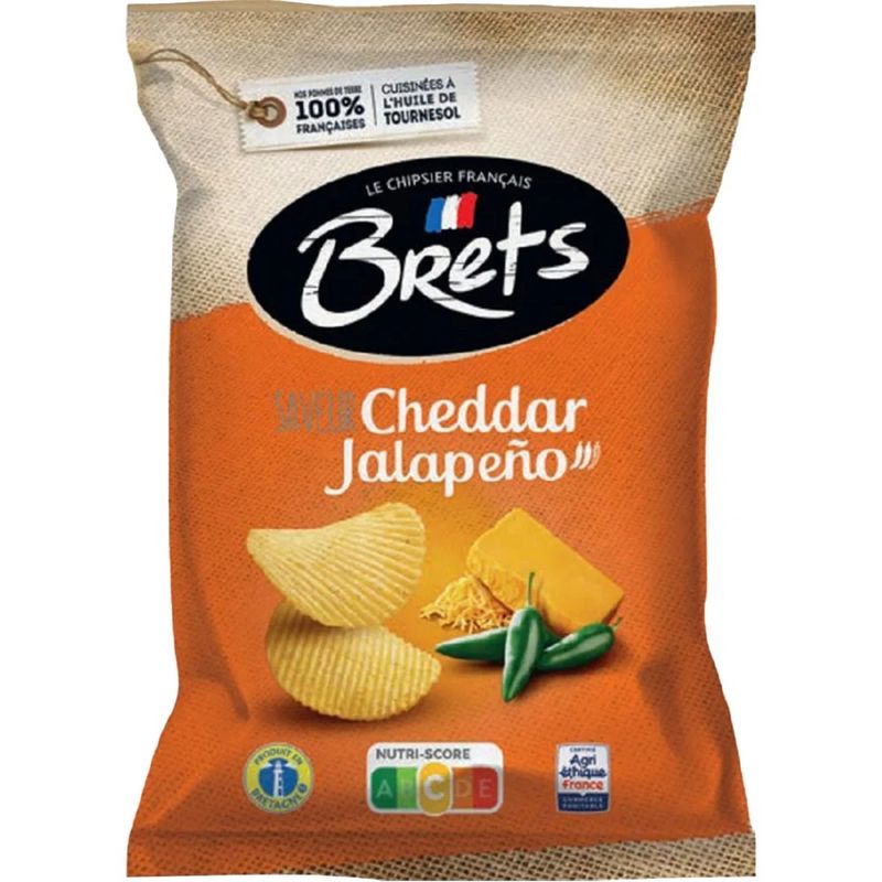 Brets Potato chips, Cheddar Jalapeño