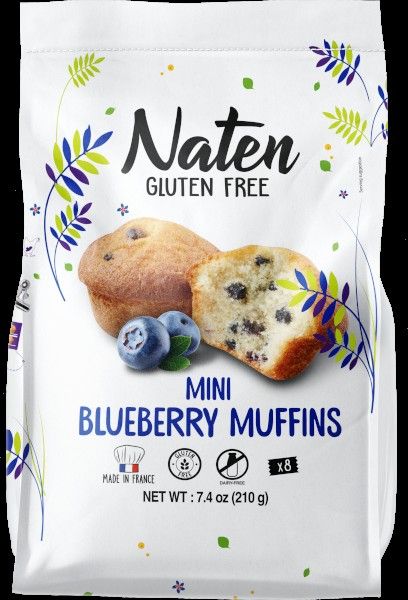 Naten · Mini muffins with blueberry filling, gluten-free