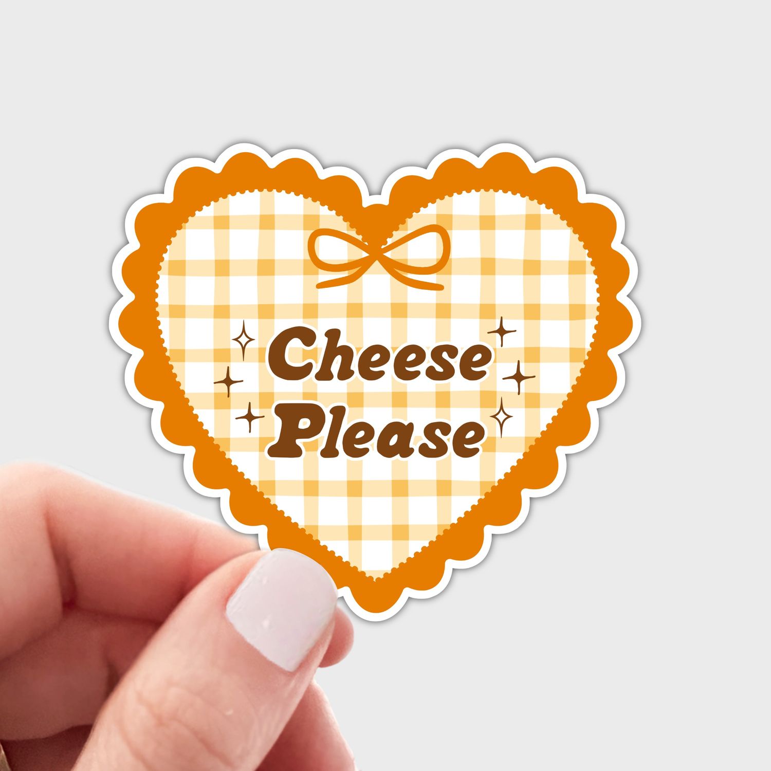 Cheese Please Sticker - coquette, heart, shop, shack, snack