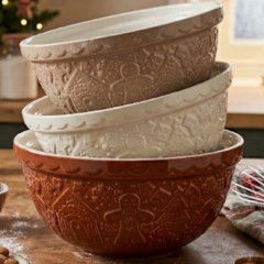 Gingerbread Lane Size 18 Cream Mixing Bowl | Mason Cash