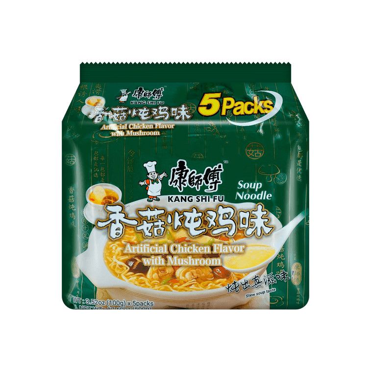 Mushroom &amp; Chicken Flavor Instant Noodle Soup,3.52 oz