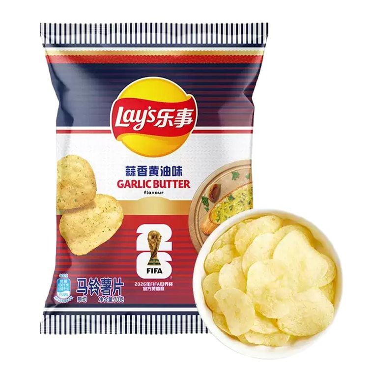 2026 FIFA World Cup Limited Edition Potato Chips,French Garlic Butter Flavor,2.47 oz