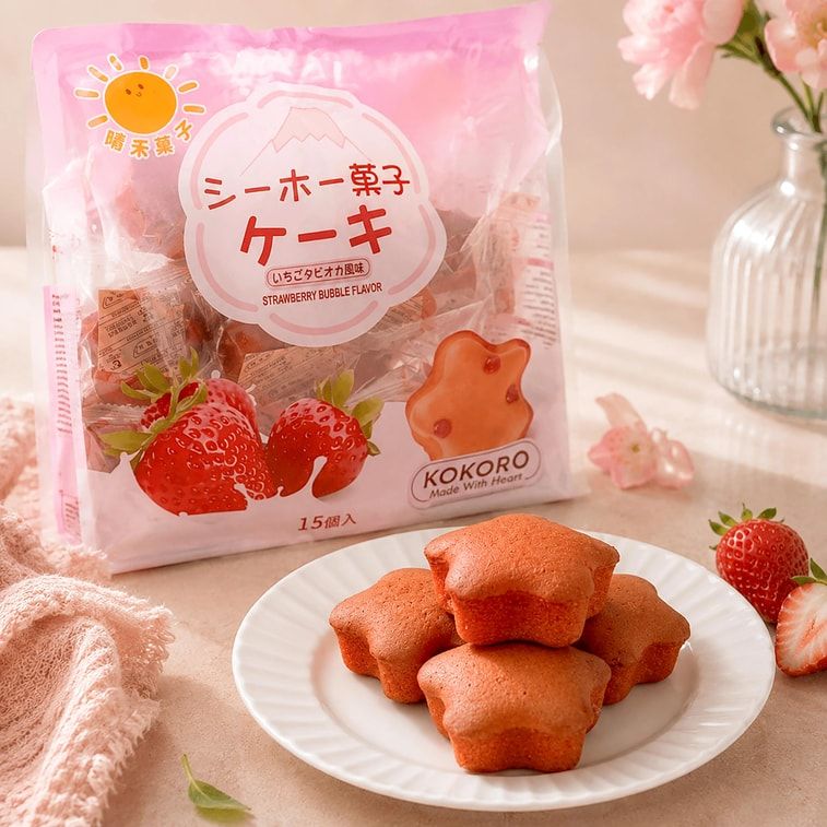 Dan Dan Xian Star Shaped Cake,Strawberry Flavor,7.05 oz