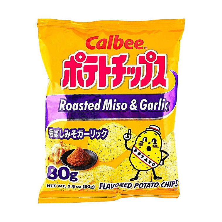 Potato Chips,Roasted Miso &amp; Garlic Flavor,2.8 oz (Izakaya Flavor,Bold Taste)