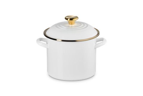 Eos Traditional Stockpot 6 Qt White Signature Gold 6 qt. | Le Creuset
