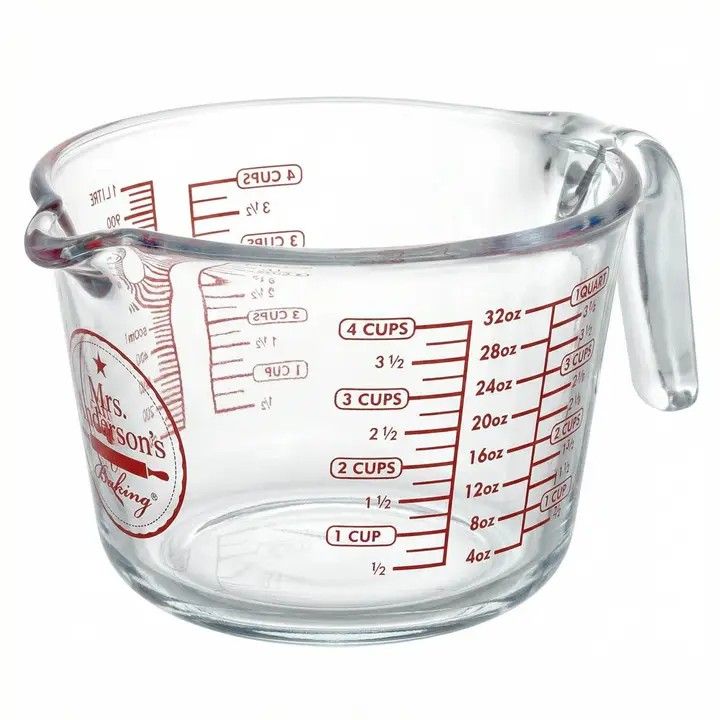 Mrs. Anderson's Baking Glass Measuring Cup, 4 Cup Capacity